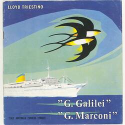 Brochure - Galilei & Marconi, Lloyd Triestino Line, Italy Australia Express Service