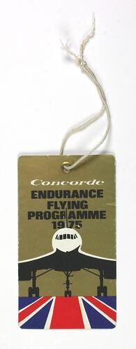 Baggage Tag - Concorde Endurance Flying Program, 1975