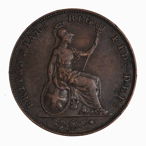 Coin - Farthing, Queen Victoria, Great Britain, 1846 (Reverse)