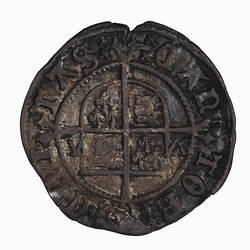Coin - 1/2 Groat, Henry VIII, England, Great Britain, 1526 - 1532 (Reverse)