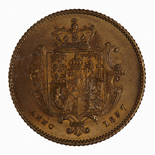 Coin - Half-Sovereign, William IV, Great Britain, 1837 (Reverse)