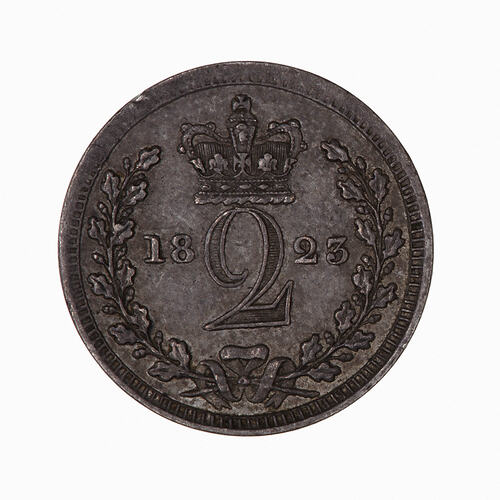 Coin - Twopence, George IV, Great Britain, 1823 (Reverse)