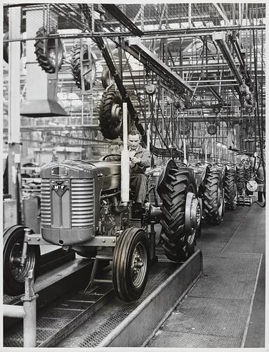 Photograph - Massey Ferguson, End of Tractor Production Line, Banner Lane, Coventry, England, 28 Mar 1961