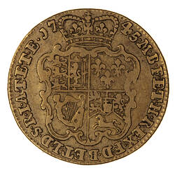 Coin - Guinea, George II, Great Britain, 1745 LIMA (Reverse)