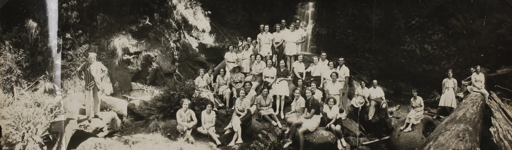 Photograph - Group Portrait in Bushland, Lorne, Victoria, circa 1930s
