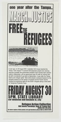 Leaflet - One Year After the Tampa, Aug 2002