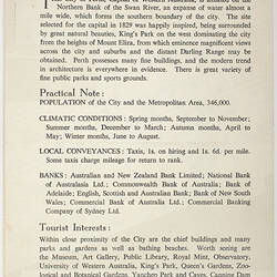 Leaflet - P&O Ports of Call Fremantle and Perth