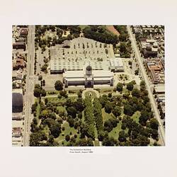 Photograph - Aerial View of the Exhibition Building from South, Melbourne, 1980