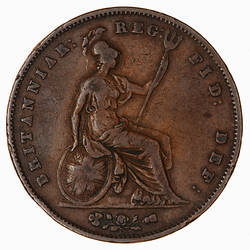 Coin - Penny, Queen Victoria, Great Britain, 1855 (Reverse)