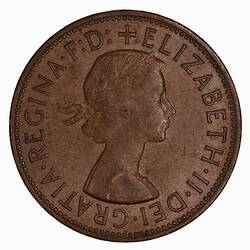 Coin - Penny, Elizabeth II, Great Britain, 1967 (Obverse)