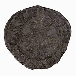 Coin - Bawbee, Mary, Scotland, 1542-1558 (Obverse)