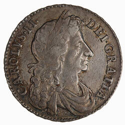 Coin - Halfcrown, Charles II, Great Britain, 1673 (Obverse)