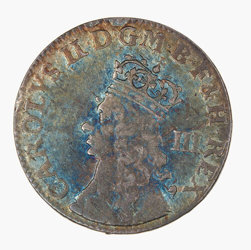 Coin - Threepence, Charles II, Great Britain, 1660-1669 (Obverse)