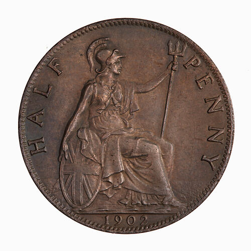 Coin - Halfpenny, Edward VII, Great Britain, 1902 (Reverse)