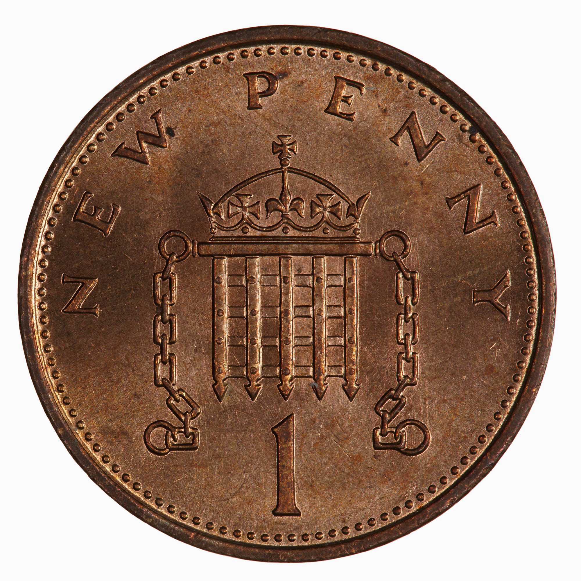 Coin - 1 New Penny, Elizabeth II, Great Britain, 1978