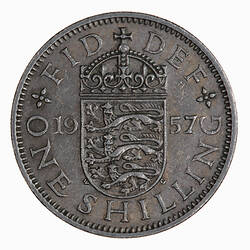 Coin - Shilling, Elizabeth II, Great Britain, 1957 (Reverse)