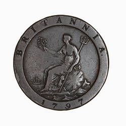 Coin - Penny, George III, Great Britain, 1797 (Reverse)