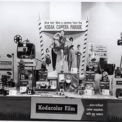 Photograph - Kodak, Shopfront Display, 'Give Fun! Give a Camera From the Kodak Camera Parade'