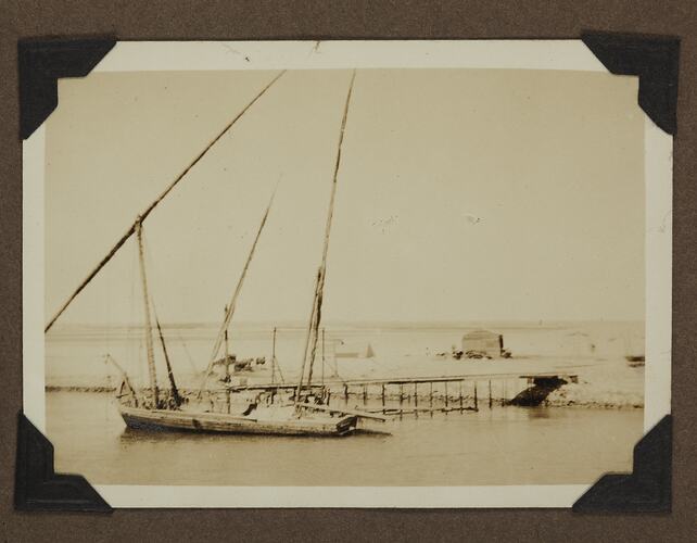 Pier & Boat, Suez Canal, Egypt, 1928