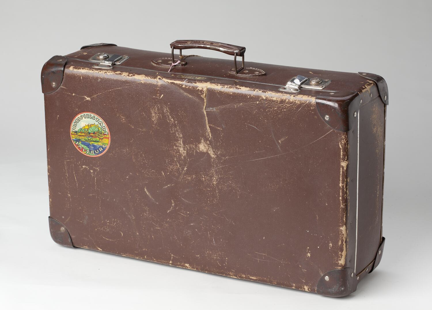Suitcase - Julius Toth, Made by Adler Koffler, Brown Cardboard, circa 1957