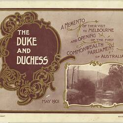 Souvenir booklet cover for The Duke and Duchess, May 1901
