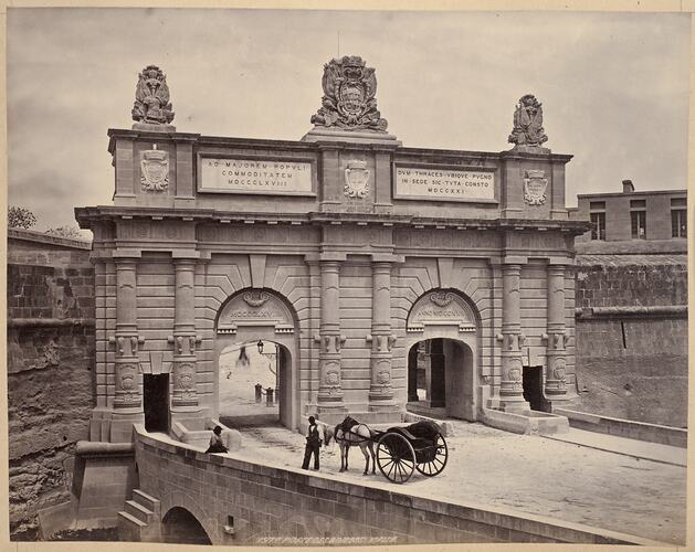 Portes des Bombos, Malta, circa 1870