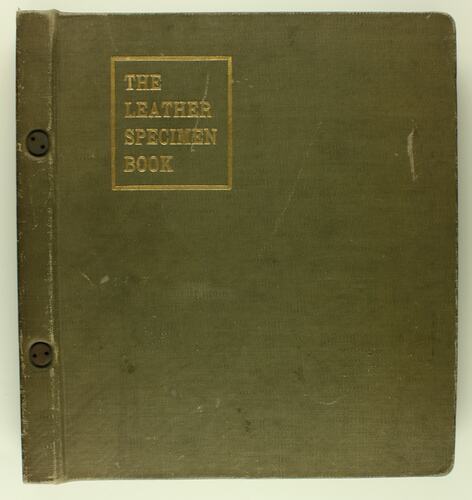 Leather Specimen Book - Pfister & Vogel, Milwaukee, Wisconsin, 1917