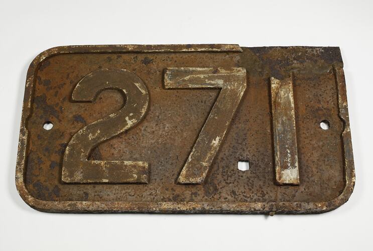 Locomotive Number Plate - '271'