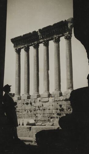 Postcard - Roman Ruins, Baalbek, Lebanon, World War II, 1939-1943