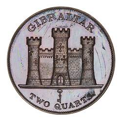 Proof Coin - 2 Quarts, Gibraltar, 1861