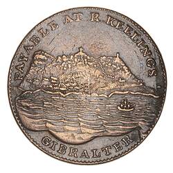 Token - 2 Quartos, Robert Keeling, Gibraltar, 1802