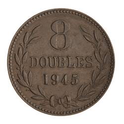 Coin - 8 Doubles, Guernsey, Channel Islands, 1945