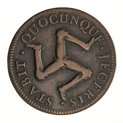 Coin - 1 Penny, Isle of Man, 1758