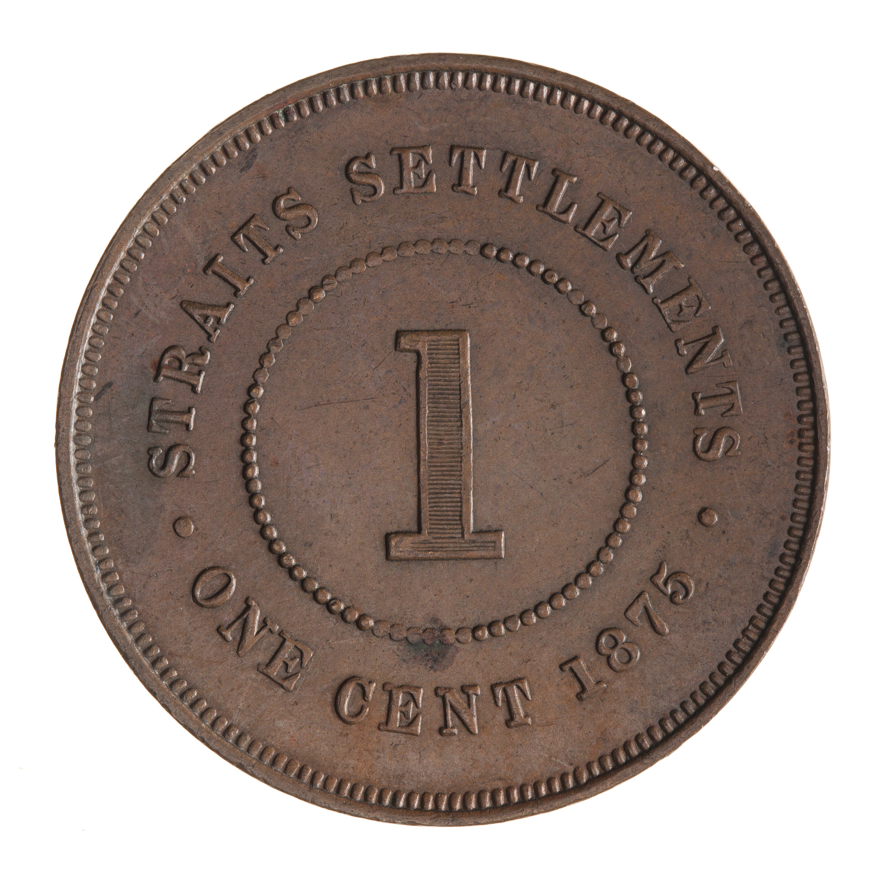 ビクトリア女王 1875年 Straits Settlements 1セント Coin - 1 Cent, Straits Settlements, 1875