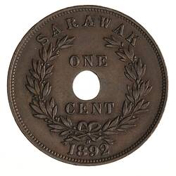 Coin - 1 Cent, Sarawak, 1892