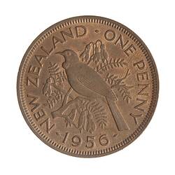 Coin - 1 Penny, New Zealand, 1956