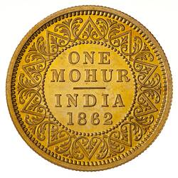 Proof Coin - 1 Mohur, India, 1862