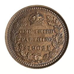 Coin - 1/3 Farthing, Malta, 1902