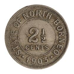 Coin - 2 1/2 Cents, North Borneo, 1903