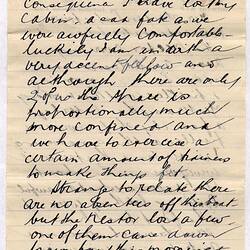 Page of a letter handwritten in black ink.