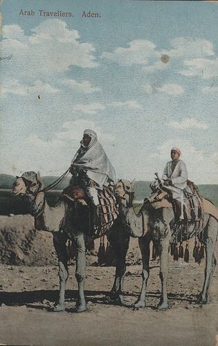 Postcard - 'Arab Travellers', Aden, Yemen, World War I, 1914-1918