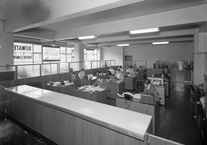 Bowater Paper Co, Workers in Office, Melbourne, Victoria, Nov 1954