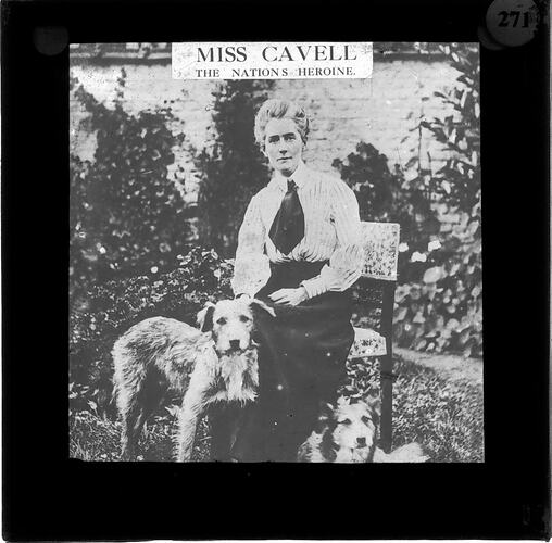 Lantern Slide - 'Miss Cavell, The Nation's Heroine'