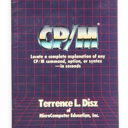 Book - Terrence L Disz, 'Fast Reference Guide - CP/M', Hayden, 1984