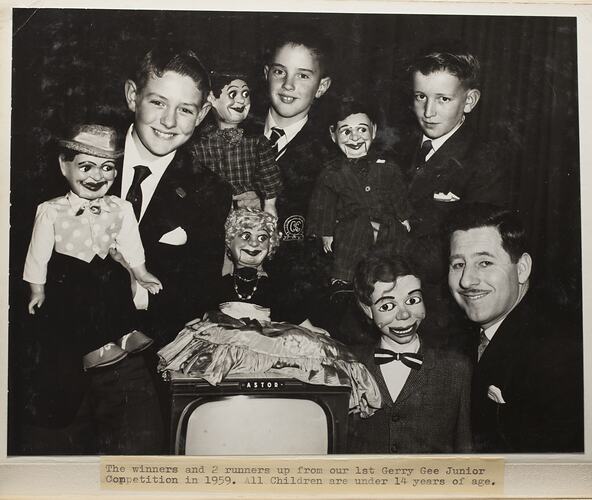 Gerry Gee Junior, Children Ventriloquist Competition Winners, Melbourne, 1959