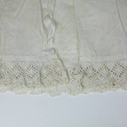 Pinafore - White Cotton, 1890s