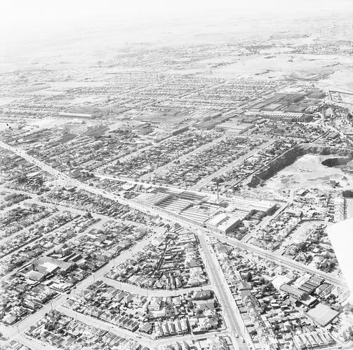 Negative - Aerial View of Footscray, Victoria, 20 Jan 1959