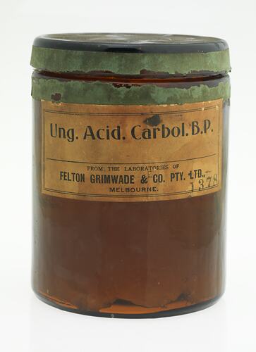 Ointment Jar - Carbolic Acid Ungent, No. 1378, circa 1920