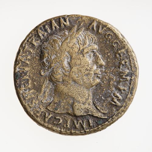 Coin - Sestertius, Emperor Trajan, Ancient Roman Empire, 98-117 AD