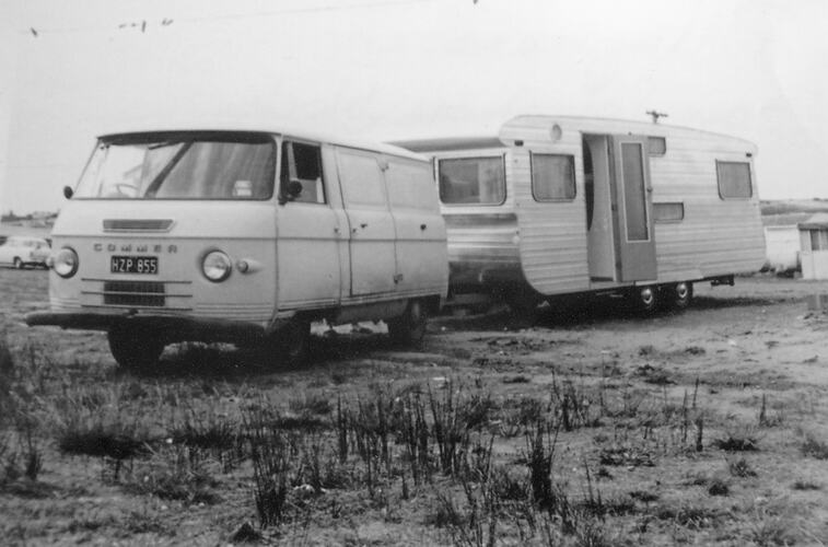 Parking the Woods Family Caravan, Caravan Park, Portarlington, 1966-67